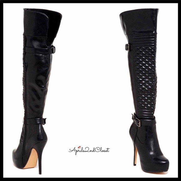 Nature Breeze Shoes - NATURE BREEZE VEGAN LEATHER OVER THE KNEE BOOTS